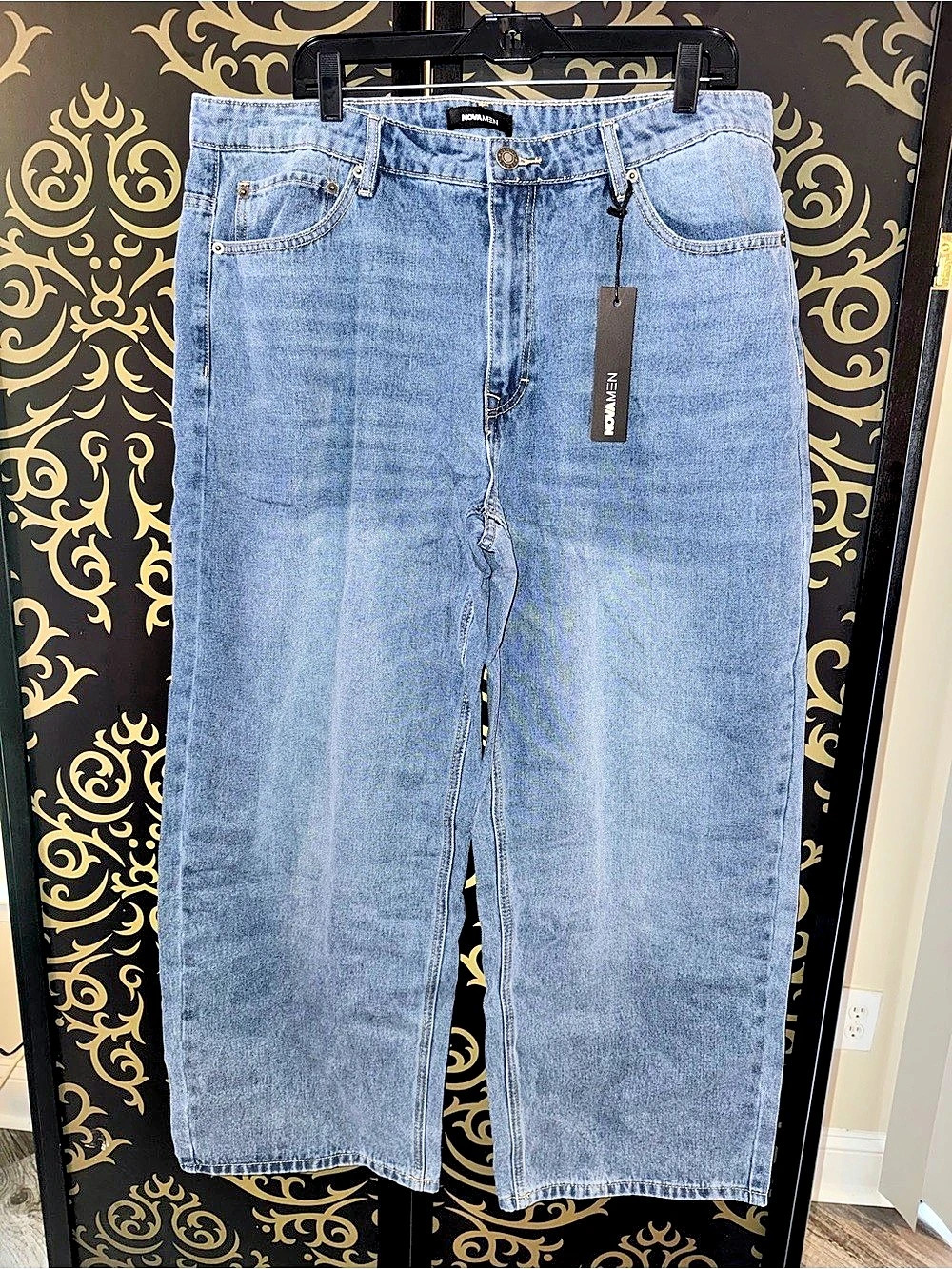 NOVA MEN Essential Baggy Rigid Jean Blue Waist 36